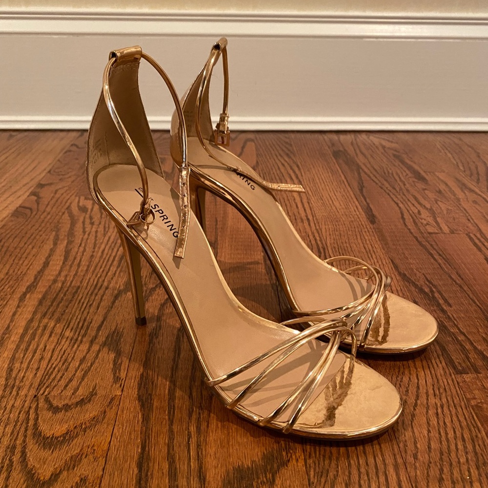 Rose Gold Strappy Heel